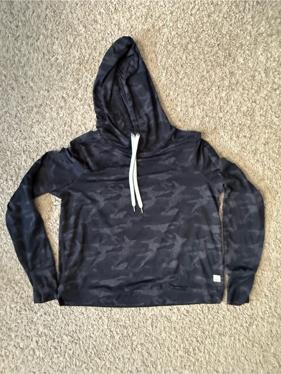 Vuori Tops - Vuori Dark Camo Lightweight Hoodie with White Drawstrings